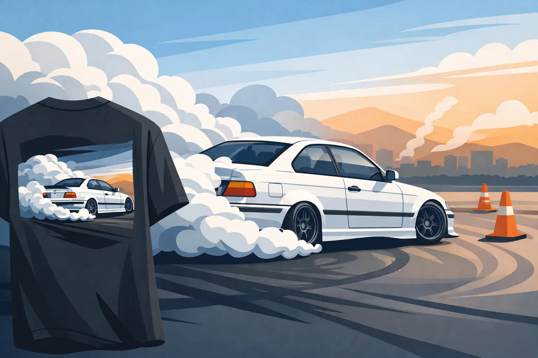 BMW E36 Drift Shirt for Smoke Show Season