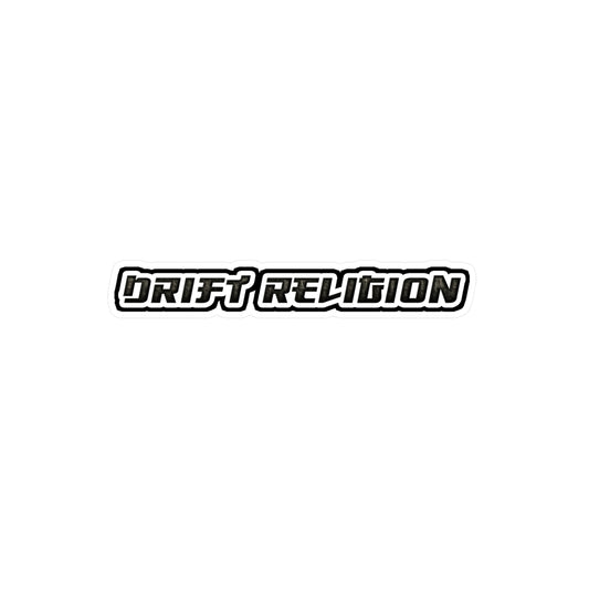 DriftReligion Sticker EZ slap on Car 2"X10"